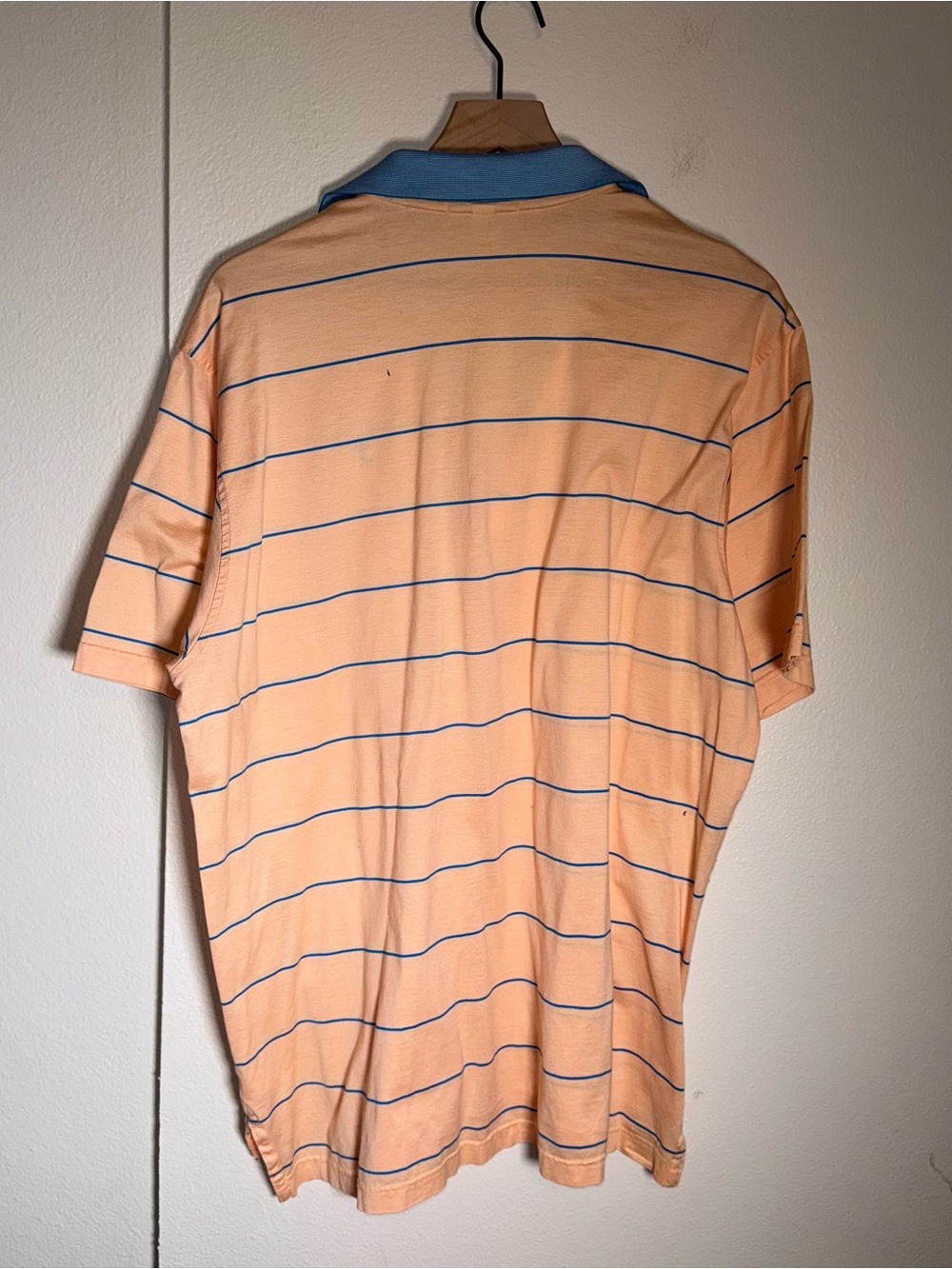 PETER MILLAR Cotton Lightweight Golf Preppy Peach Striped Polo XL - Picture 5 of 5